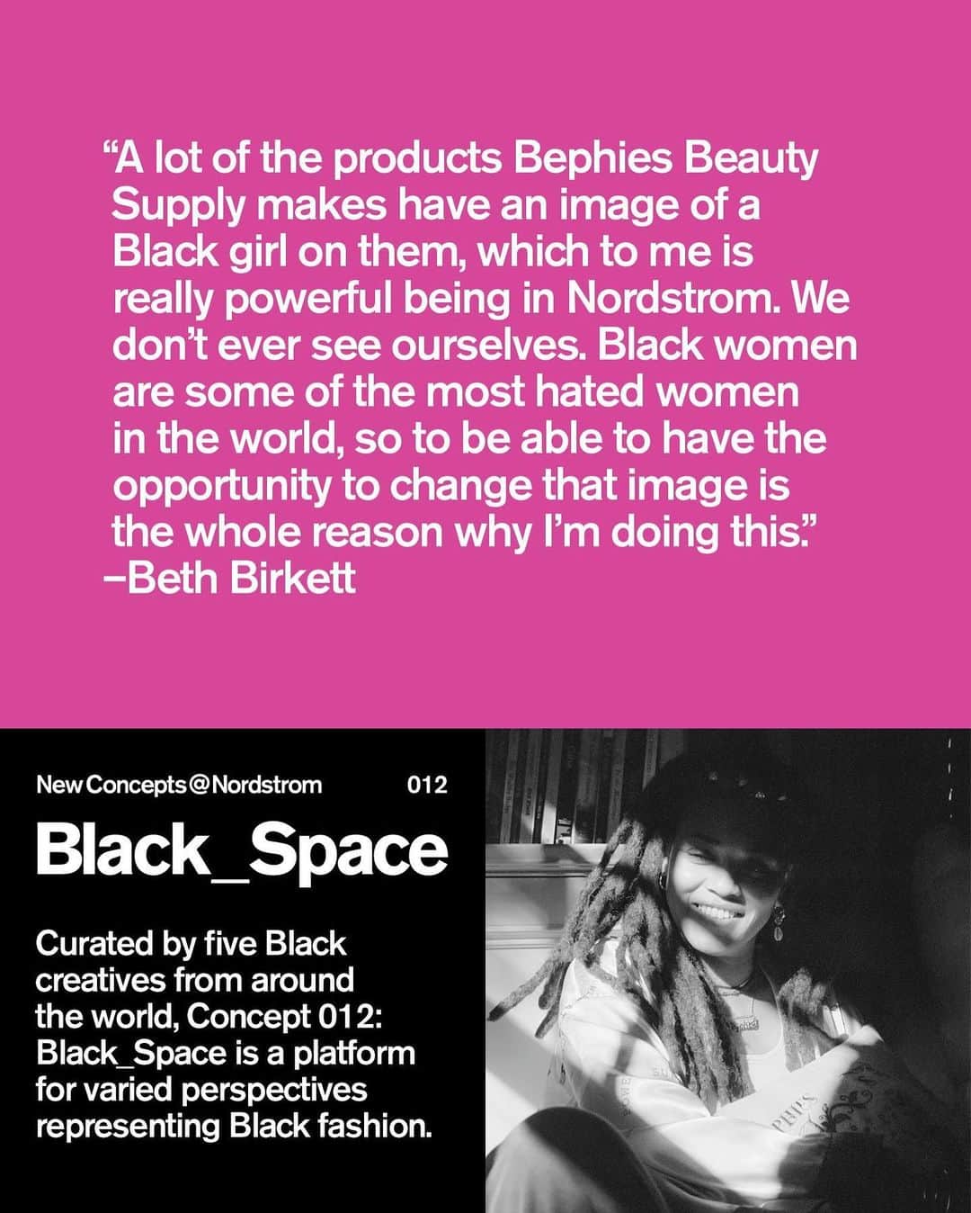 Nordstromさんのインスタグラム写真 - (NordstromInstagram)「Coming soon...New Concepts@Nordstrom 012: Black_Space, a new shopping experience curated by five Black creatives @azza_yousif, @bephiesbeautysupply, @harriselliottstudio, @henson, and @marcuspaulstyle.」2月5日 8時20分 - nordstrom