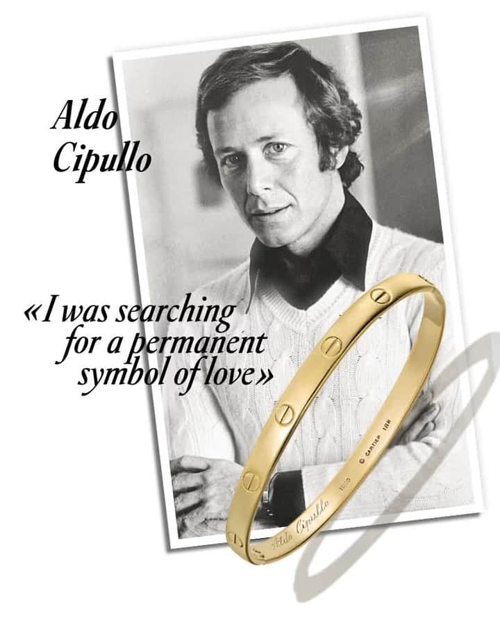 カルティエのインスタグラム：「From the book Cipullo: Making Jewelry Modern published by @Assouline. A book dedicated to the work of the designer of the Love bracelet, Aldo Cipullo. #AldoCipullo #CipulloMakingJewelryModern」