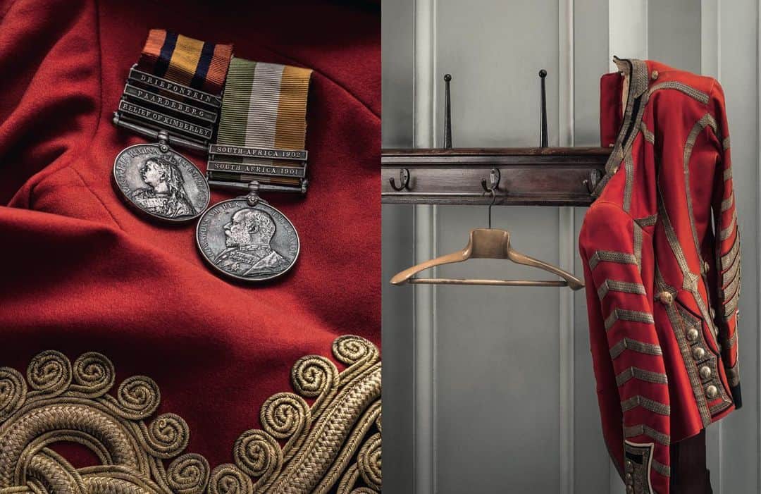 ギーブス&ホークスのインスタグラム：「A special curation of the Gieves & Hawkes archive.   Queen Victoria & Edward VII South Africa Medals and an infantry tunic with figured braiding on the sleeve, Royal Engineers, rank of captain.  Late nineteenth century.  #GH250 #GHArchive #GievesandHawkes250」