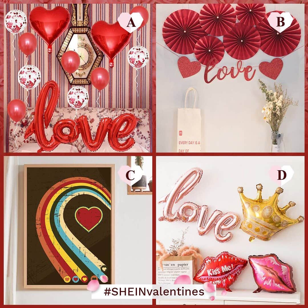 SHEINのインスタグラム：「Valentine's Day is coming up soon, and whether you're spending the day with a significant other, family, or friends, SHEIN has you covered! 💗🌹  To help you prepare, we're giving away $4,000 in SHEIN gift codes so you can spoil your special someone(s)! Let us know your thoughts each week for a chance to WIN BIG! 🛍✨  HOW TO ENTER: 💕 1. Follow @SHEINofficial and like this post 💕 2. Tell us your favorite Valentine's Day Home Decor (A/B/C/D), repost it, & tag #SHEINvalentines  💖 Prizes: 20 winners will be selected each week to win a $50 gift code. Winners will be announced on 1.15/1.22/1.29/2.5 via our Instagram story!  👉 Please Note:⁣ 1. Your accounts need to be public so that we could see your entries.⁣ 2. The gift code needs to have an email address registered to a SHEIN account. Multiple winners with the same address would be treated as one winner with one gift code. 3. SHEIN reserves the right to final interpretation.⁠」