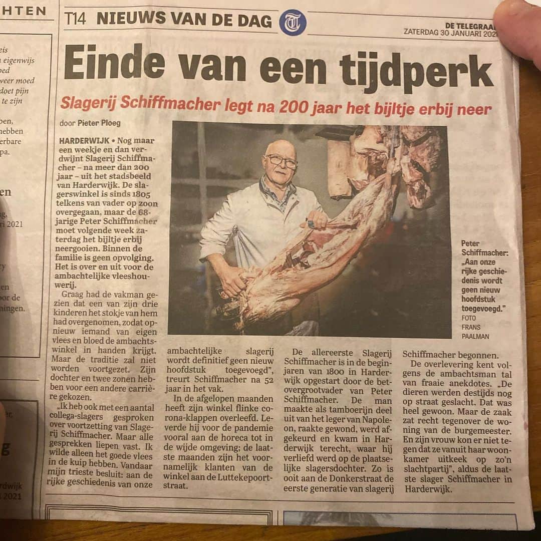 アムステルダム・タトゥー・ミュージアムのインスタグラム：「Slagerijschiffmacher#slagers#harderwijk#vleeshouwerij#oudsteslagerijsvannederland」