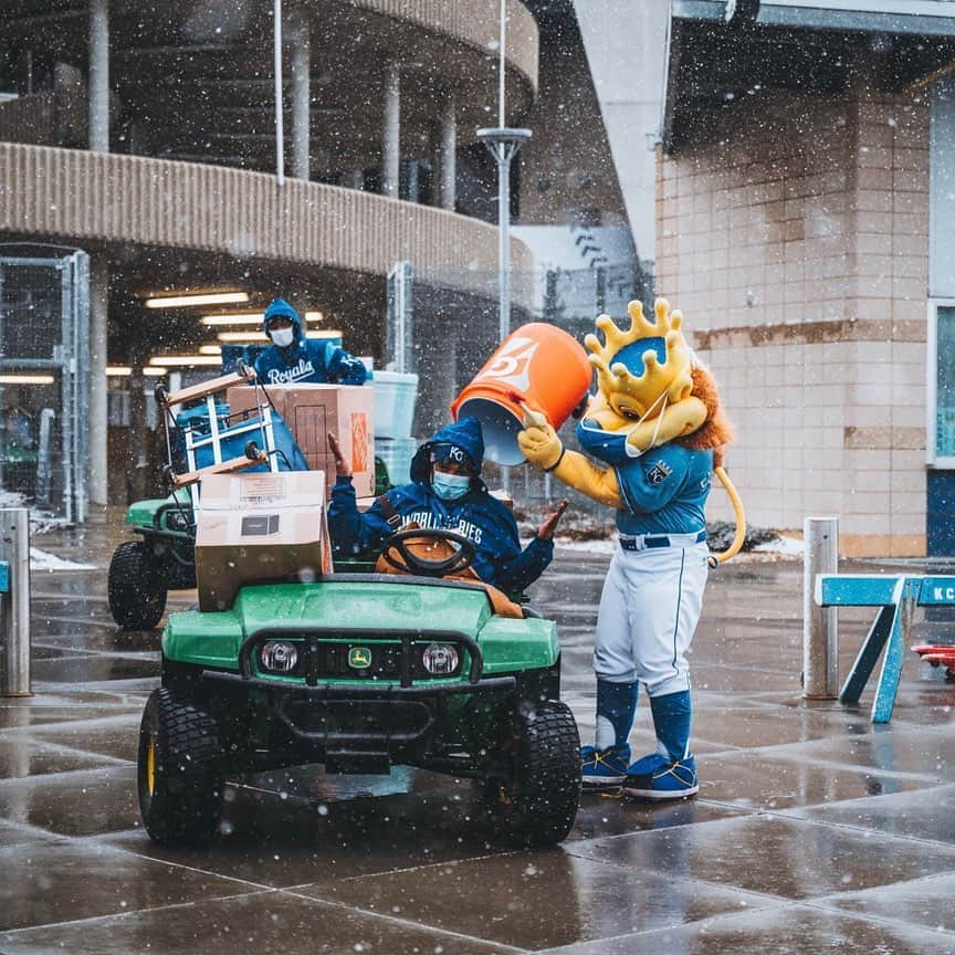 カンザスシティ・ロイヤルズさんのインスタグラム写真 - (カンザスシティ・ロイヤルズInstagram)「The boxes have warmer places to be. 🥶🏜 #RoyalsST」2月5日 3時57分 - kcroyals