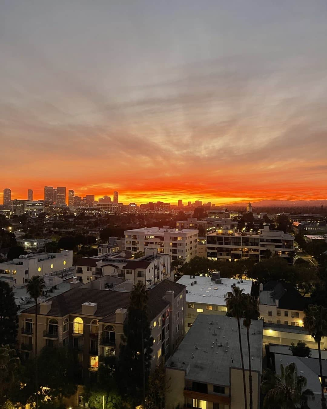 ロージー・オドネルさんのインスタグラム写真 - (ロージー・オドネルInstagram)「this sky is on fire !!! #la #ca #sunset」2月5日 9時30分 - rosie