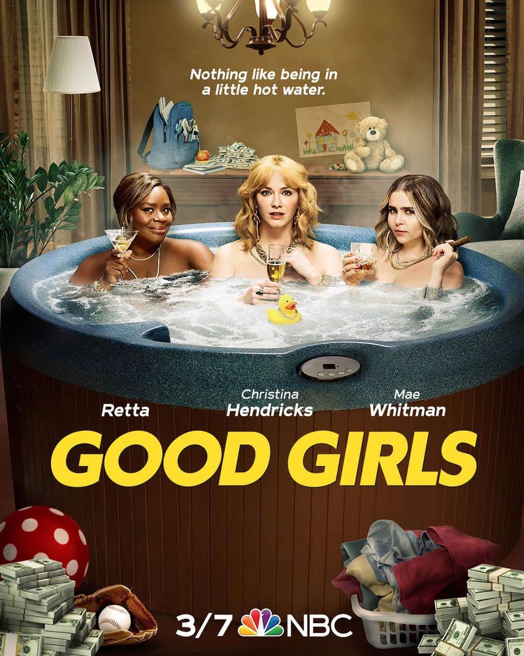 Rettaのインスタグラム：「#GoodGirls Season 4 March 7th on @NBC • Don’t say I never gave ya nothin’.」