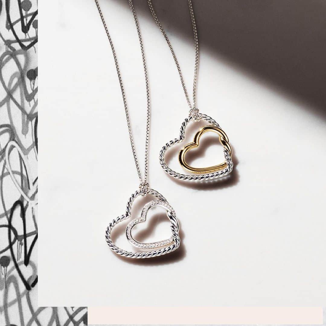 デビッドヤーマンのインスタグラム：「Sentiment in a form. Hearts are both a universal symbol of love and a powerful emblem of devotion. #ValentinesDay2021 #TapToShop #DavidYurman」