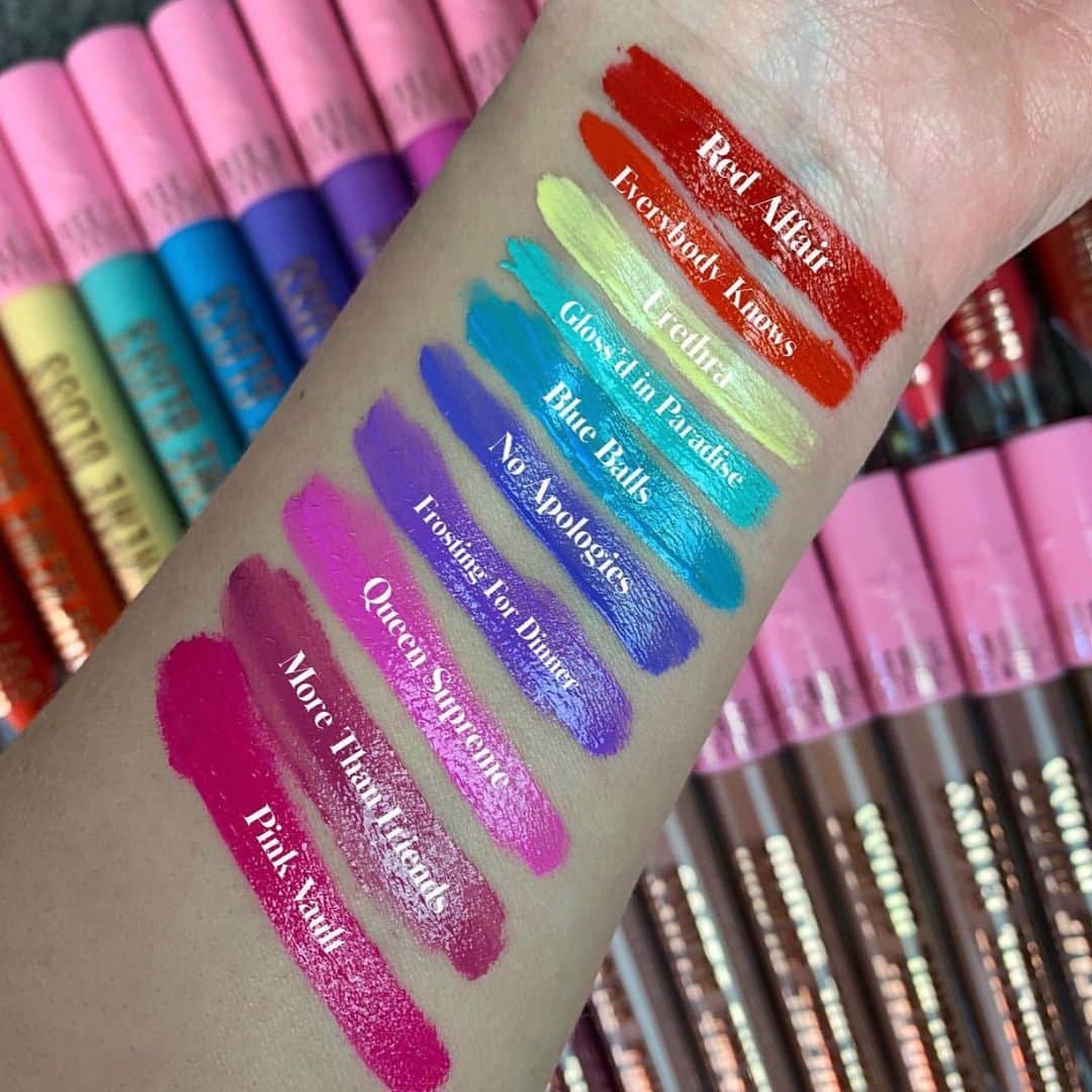 Jeffree Star Cosmeticsさんのインスタグラム写真 - (Jeffree Star CosmeticsInstagram)「What #SUPREMEGLOSS shades are you most excited to add to your collection? 🎀   Swatches by: @ashleysummarell_ 🌟   #jeffreestarcosmetics」2月5日 7時24分 - jeffreestarcosmetics