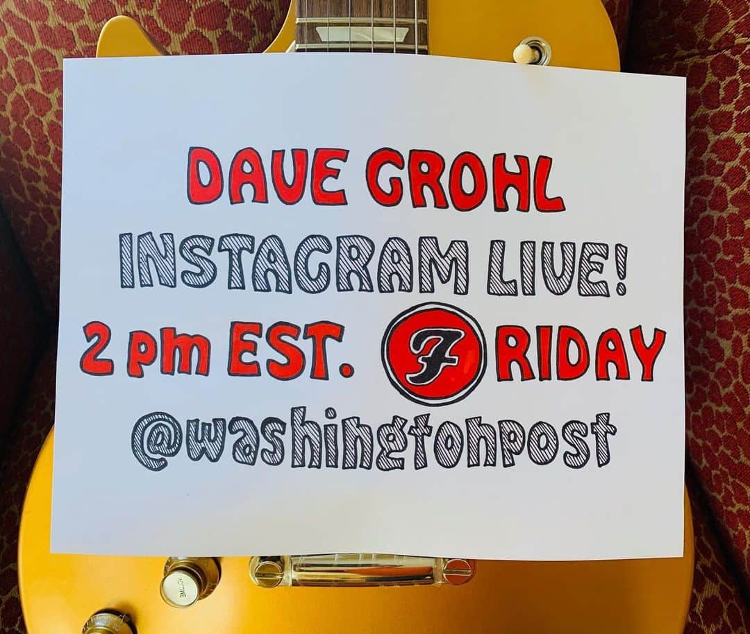 フー・ファイターズのインスタグラム：「Tune in tomorrow at 2pm EST / 11am PST for a live Instagram chat with @washingtonpost to celebrate the release of #MedicineAtMidnight.」