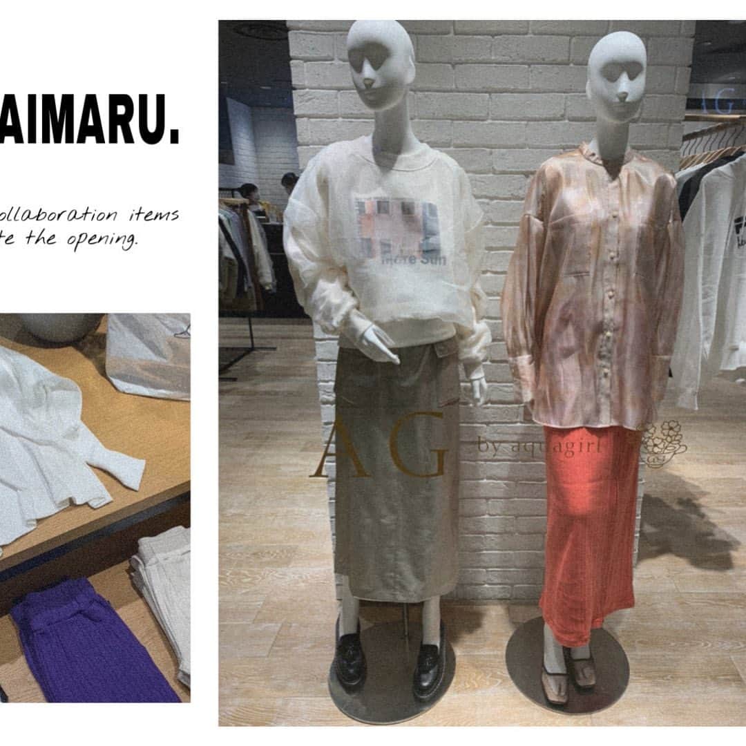 AGbyaquagirlのインスタグラム：「【　NEW OPEN　】 2/5(Fri)﻿ 京都藤井大丸店　OPEN🎉✨﻿ 藤井大丸3階にオープンしました！﻿ ﻿ ＼Opening special 🎁／﻿ ✔︎Special collaboration‼︎﻿ ＊THEATRE PRODUCTS  POP UP﻿ 　人気のテープトートをはじめ、﻿ 　サンリオとのコラボレーション商品を特別に展開しております。﻿ ＊FILA × ken kagami﻿ 　現代美術家の加賀美 健さんとFILAがコラボレーションした﻿ 　アイテムを特別に展開しております。﻿ ﻿ ✔︎AG by karen﻿ ＊ @flugge_official のディレクター、かれん @_karen0125_ さんと﻿ 　AG by aquagirlのコラボレーション商品を展開中！﻿ ﻿ ✔︎先行販売！﻿ ＊この春着回したい、トレンドのオーバーシルエットを取り入れた 　スポーティーなマウンテンパーカーを﻿ 　藤井大丸店限定で先行販売❤︎﻿ ﻿ ✔︎Special price✨﻿ ＊オーバーシルエットとバックデザインが可愛い﻿ 　トレンド感満載のトレンチコートを﻿ 　オープン記念で税込¥9,900の特別価格でご用意しております♪﻿ ﻿ ✔︎novelty present🎁﻿ ＊オープン記念で、税込1万円以上お買い上げのお客様全員に﻿ 　コスメ入りエコバッグをプレゼント♡﻿  (数に限りがございます)﻿ ﻿ 緊急事態宣言中でのオープンになりますが、﻿ 店頭スタッフ消毒・マスク着用の上﻿ 皆様のお越しをお待ちしております。﻿ ﻿ #agbyaquagirl﻿ #agバイアクアガール﻿ #エージーバイアクアガール﻿」