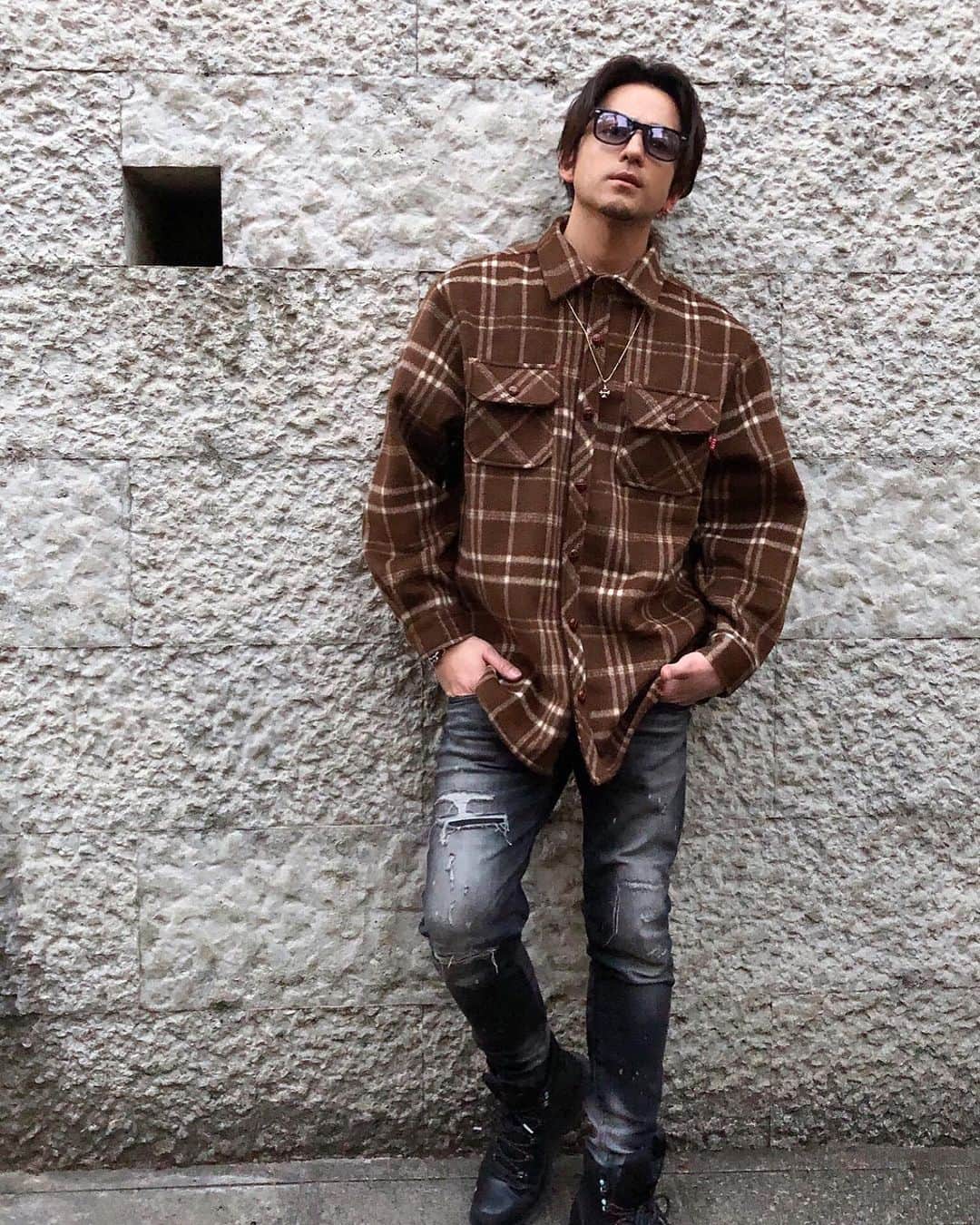 石鍋正寿のインスタグラム：「@razztokyo  RAZZIS Plaid CPO Wool jacket  めちゃくちゃカッコ良すぎる‼️ ・ ・ #razztokyo」