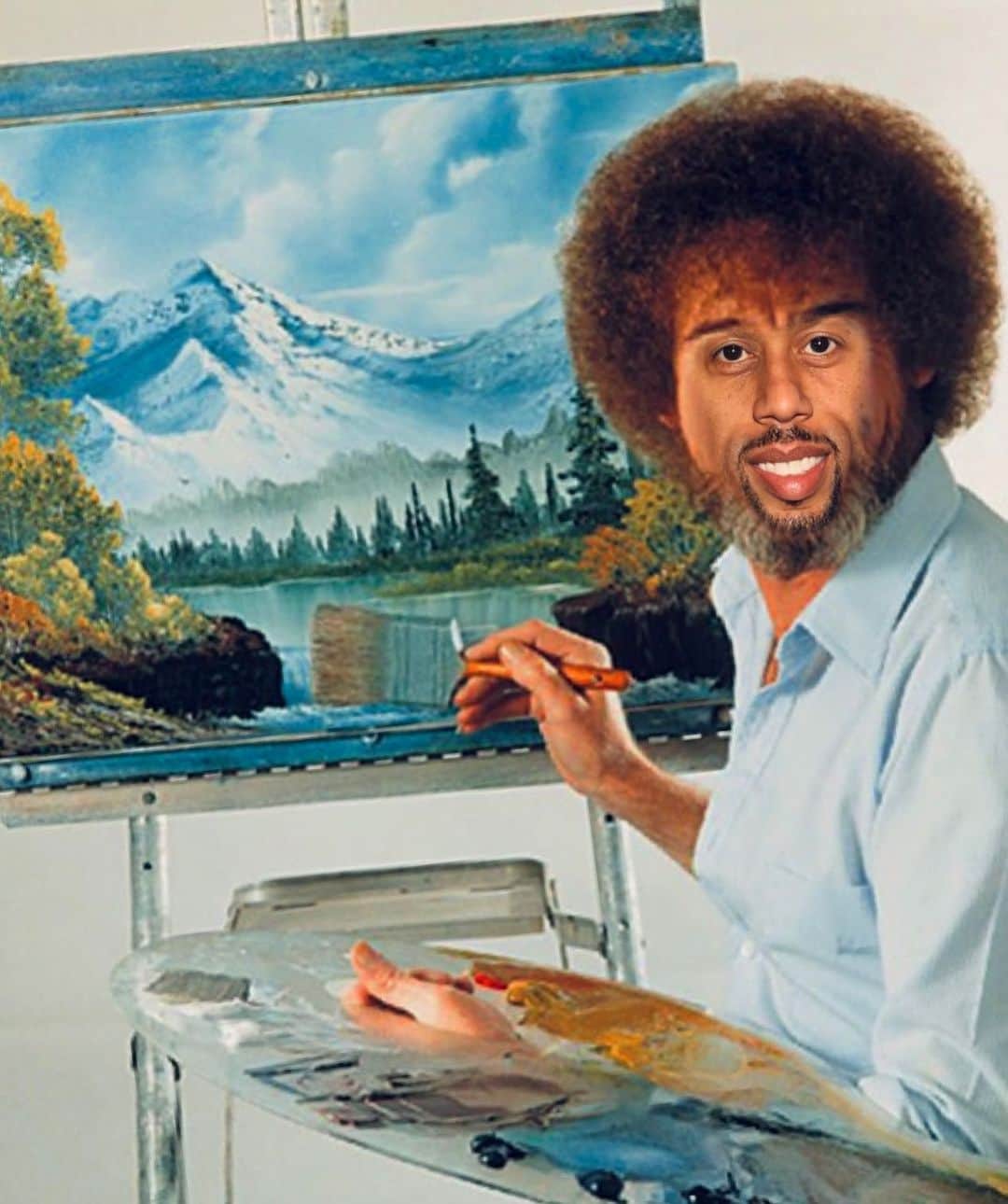 アフィオン・クロケットさんのインスタグラム写真 - (アフィオン・クロケットInstagram)「I’m an artist. & I’m sensitive about my sh!t.   #affioncrockett #artist #bobross #painting」2月5日 17時58分 - affioncrockett