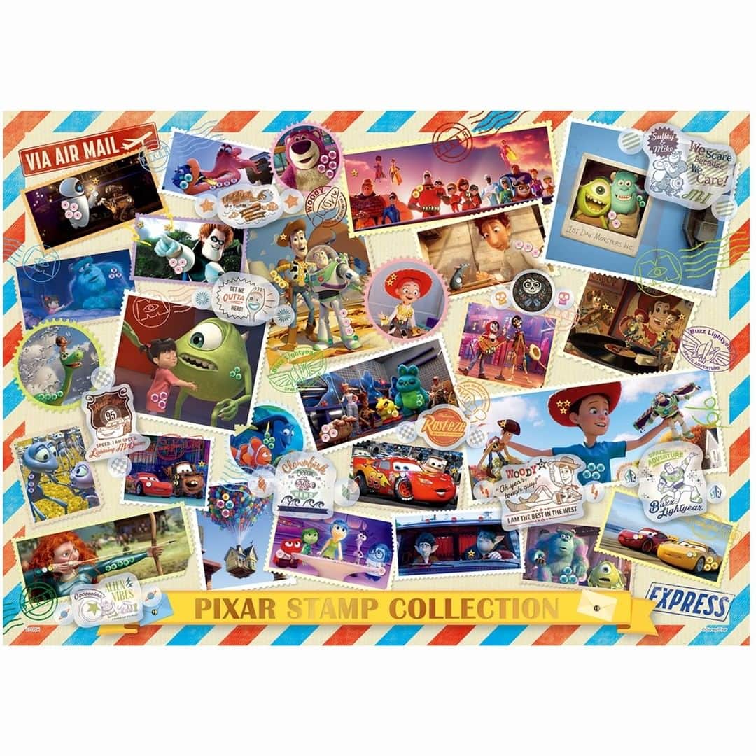 パズルデコレーション公式 エポック社のインスタグラム：「・ 2月13日発売の新商品をご紹介します！  ポップアップパズルデコレーション 「PIXAR STAMP COLLECTION（ピクサー スタンプ コレクション）」 500ピース  トイ・ストーリー公開25周年を迎えるピクサーの長編作品が、にぎやかで楽しい切手柄のジグソーパズルになりました！  第1作の『トイ・ストーリー』から、最新作の『2分の1の魔法』までの22作品がパズルの中にぎゅっと詰まっています。  映画のシーンが切手風にデザインされたパズルを組み上げたら、消印をイメージしたデコフィルムを好きなところにデコレーション！あなただけのオリジナル作品の完成です。  【ポップアップパズルデコレーションとは】 立体フィルムが美しい、鮮やかな印刷紙のデコレーションパズルです。パズルを煌びやかにする箔押し加工がほどこされています。 組み上げたパズルに、デコフィルムで立体的なデコレーションを楽しむことができます。  詳しい情報は、パズデコ公式ウェブサイトをご覧ください。  ©︎Disney/Pixar  #パズルデコレーション #パズデコ  #puzzdeco #パズル  #puzzle #ジグソーパズル  #デコレーション #デコ #ハンドメイド  #ピクサー #ディズニー  #トイストーリー #モンスターズインク #カーズ #toystory #monstersinc  #cars #pixar #disney」