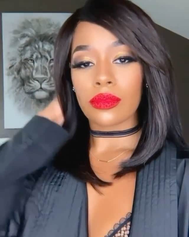 アシャンティのインスタグラム：「Ok.... we have entered the next level of the #iwantyouchallenge 😍😍😍💄💄💄 @ashley.Seldon」