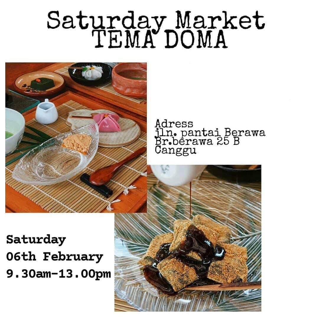 toiro_wagashiさんのインスタグラム写真 - (toiro_wagashiInstagram)「Hello everyone!  TOIRO will join at Tema Doma Restaurant Saturday market. On Saturday, 06th February 9.30AM-13.00PM. Save the date and please feel free to visit and enjoy the flavors of our wagashi.  Have a great day all!  #toiro_wagashi#saturdaymarket #bali #wagashi #japanesesweets」2月5日 12時46分 - toiro_wagashi