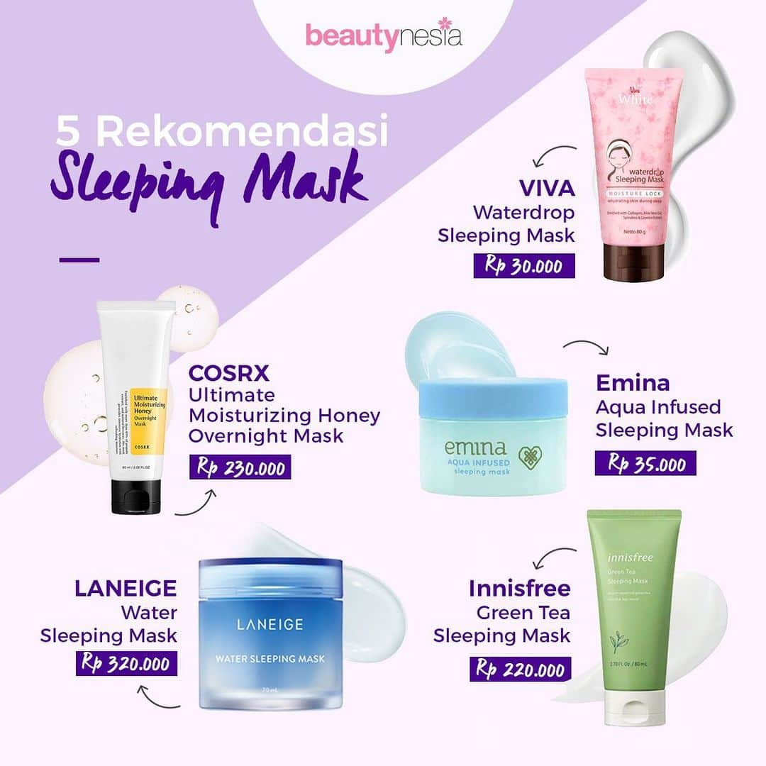 Beauty | Health | Fashionさんのインスタグラム写真 - (Beauty | Health | FashionInstagram)「Kamu pasti udah gak asing lagi dengan salah satu tahapan skincare malam ini ya Beautynesian! Sleeping mask punya banyak manfaat untuk kulit kamu yaitu melembabkan,  membantu regenerasi kulit  dan juga melindungi kulit dari kotoran dan debu saat kamu beristirahat.  Nah, kalau kamu masih bingung mau pilih sleeping mask yang mana, Beautynesia punya rekomendasinya nih😉  Udah ada yang pernah coba?  #Beautynesia #BeautynesiaID #skincare #sleepingmask #skincarelokal #produklokal #lokal #recommended」2月5日 12時52分 - beautynesia.id