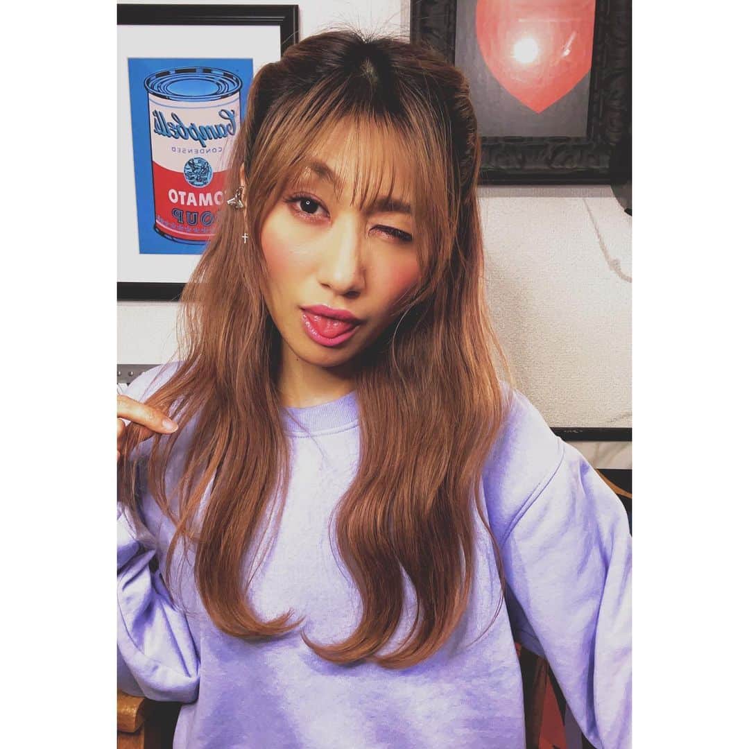 片桐舞子のインスタグラム：「😋💜  明日は#ラブスマTV #初回放送がほぼ料理番組#私が8キロ痩せたレシピ公開」