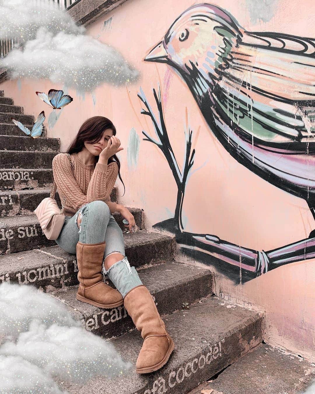 SHEINのインスタグラム：「Carefree livin' 🦋  @valentineishere  Shop Similar #: 1608962  #SHEINgals #SHEINstyle #SHEINSS21 #sweaters #casualoutfit #chic」