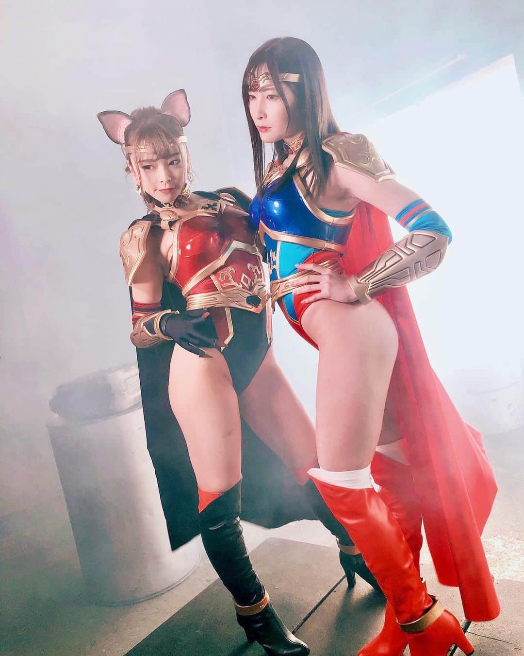 岬あずささんのインスタグラム写真 - (岬あずさInstagram)「ガイアウーマン&オークイーン🐷❤︎﻿ ﻿ #GIGA #戦隊 #ヒロイン # ヒーロー #アクション #actress #hero #actor #特撮ヒーロー #特撮 #戦隊ヒーロー #戦隊ヒロイン #悪役」2月5日  16時41分 - azu_misaki