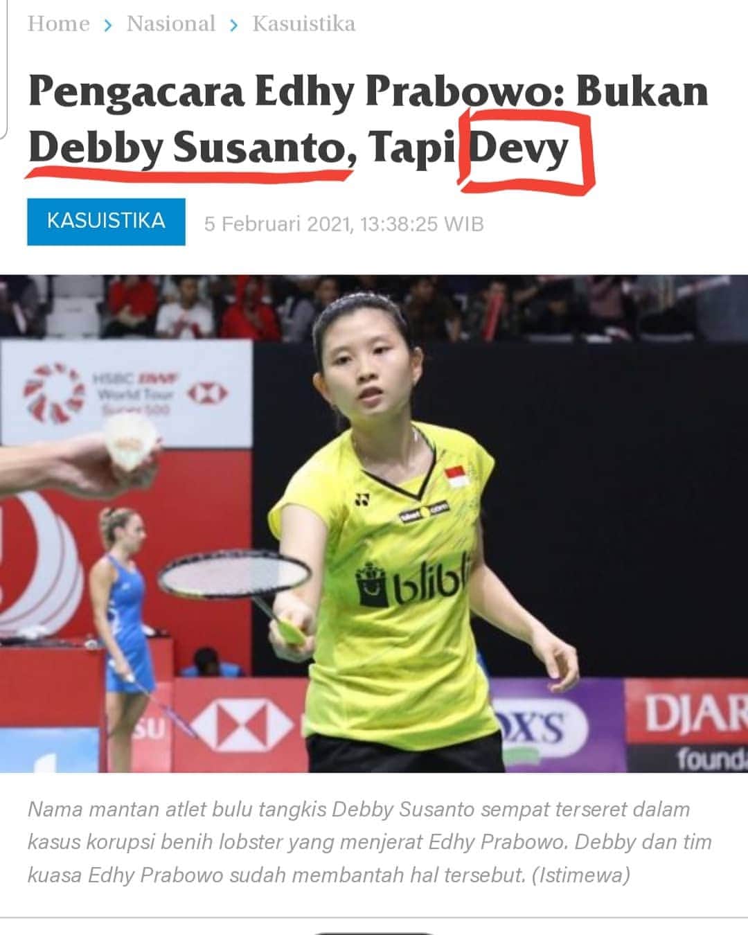 デビー・スサントのインスタグラム：「Ada baiknya sebelum mengulas,menulis,memberitakan serta berasumsi nama seseorang bisa lebih teliti lebih cermat dan lebih profesional!! Hanya Karena perbedaan huruf bisa merubah citra dan nama baik orang lain yang sudah mati matian di bangun dengan jerih payah, keringat dan kerja keras 💪#debbysusanto」