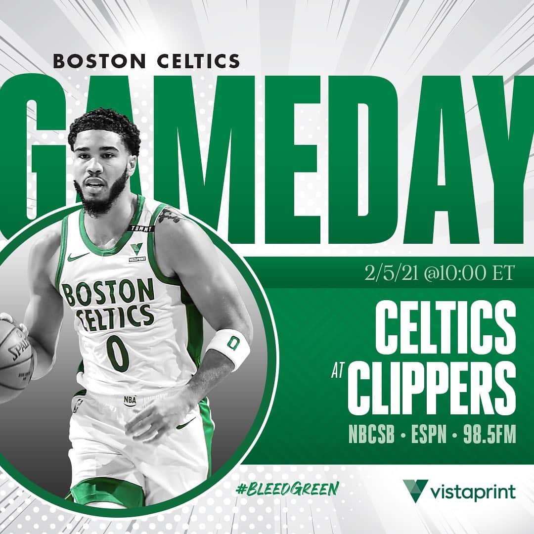 ボストン・セルティックスさんのインスタグラム写真 - (ボストン・セルティックスInstagram)「TONIGHT ☘️ Celtics at @laclippers, 10:00 p.m. on @nbcsboston, @espn and @985thesportshub #BleedGreen #BOSvsLAC #LetsGoCeltics」2月6日 3時09分 - celtics