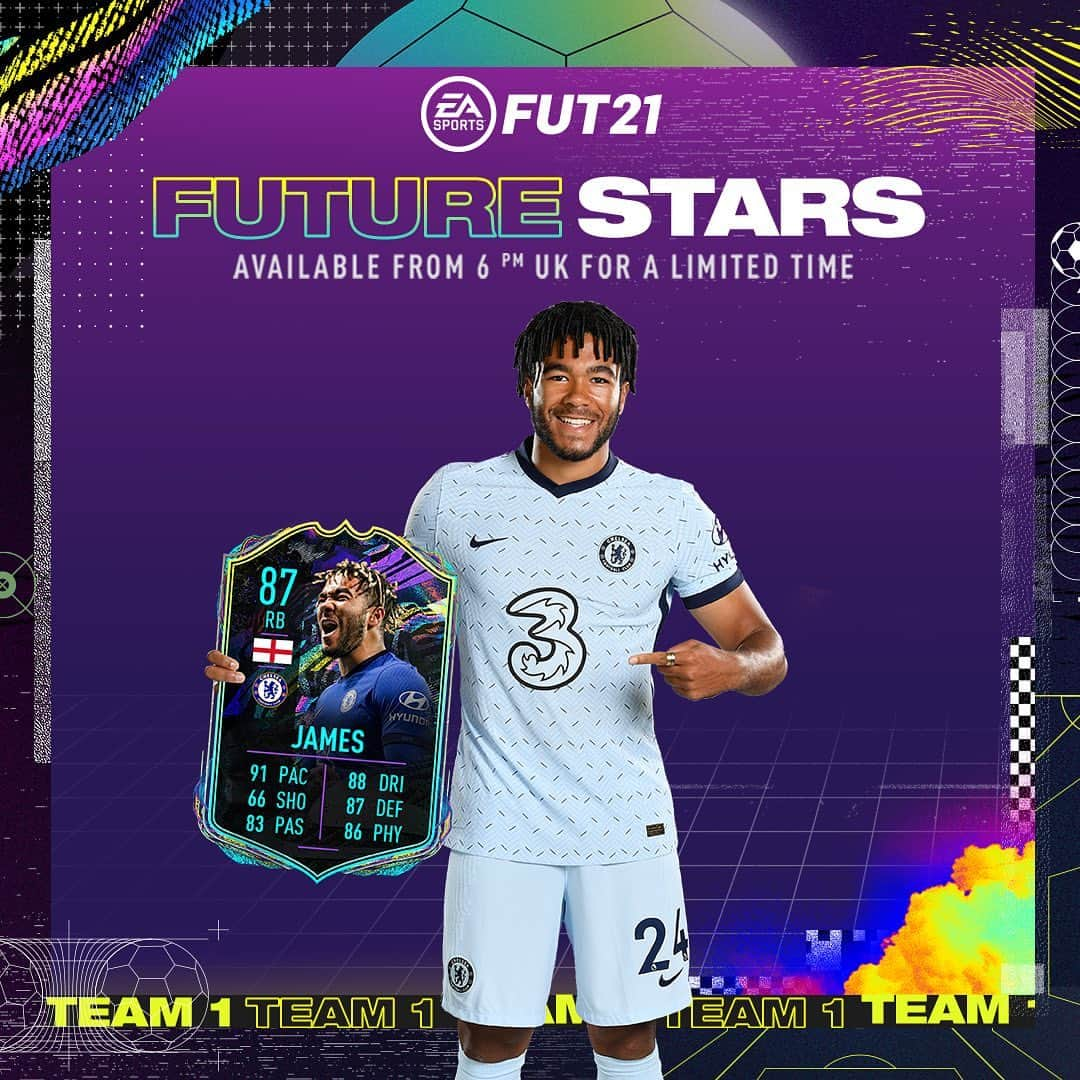 チェルシーFCさんのインスタグラム写真 - (チェルシーFCInstagram)「Our very own @ReeceJames is part of the first @EASPORTSFIFA #FutureStars team! ⭐ Available in packs for a limited time! 🎮 #FIFA21 #CFC #Chelsea」2月6日 3時11分 - chelseafc