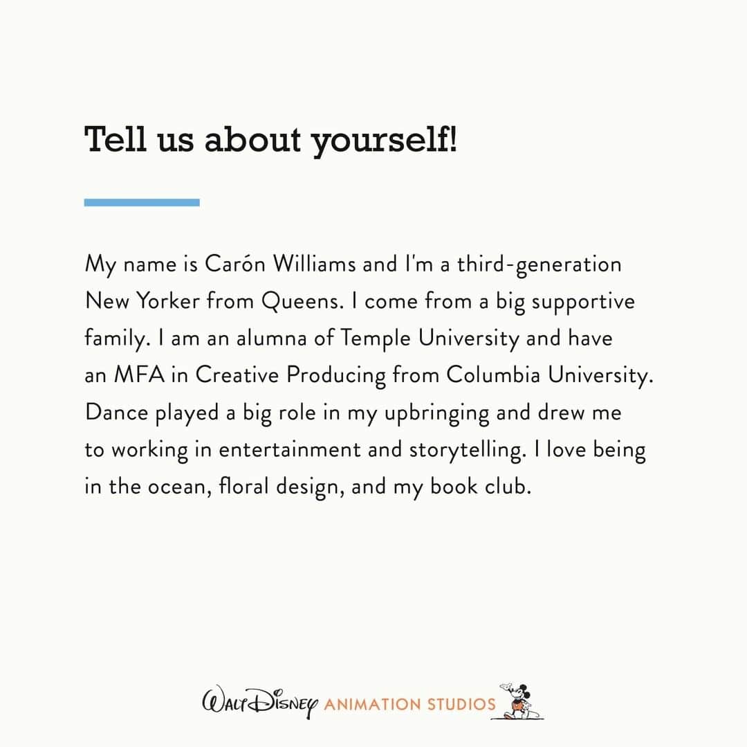 ウォルト・ディズニー・アニメーション・スタジオズさんのインスタグラム写真 - (ウォルト・ディズニー・アニメーション・スタジオズInstagram)「Celebrating the incredible people of Walt Disney Animation Studios. Meet Carón Williams, Creative Executive. #BlackHistoryMonth」2月6日 3時30分 - disneyanimation