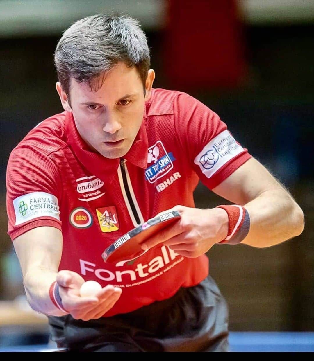 ジョアン・モンテイロさんのインスタグラム写真 - (ジョアン・モンテイロInstagram)「Up spin or down spin? 🤔🏓 👕 @topspinmessina_fontalba  📷 @pgiorgio.re_tabletennis」2月5日 19時41分 - montii83