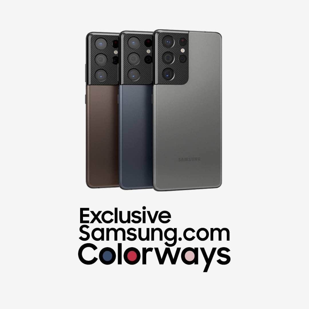 Samsung Mobileのインスタグラム：「Meet the exclusive colors only on Samsung.com. What's your pick? #GalaxyS21 Ultra」