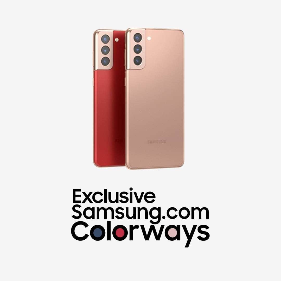Samsung Mobileのインスタグラム：「Meet the exclusive colors only on Samsung.com. What's your pick? #GalaxyS21 Plus」