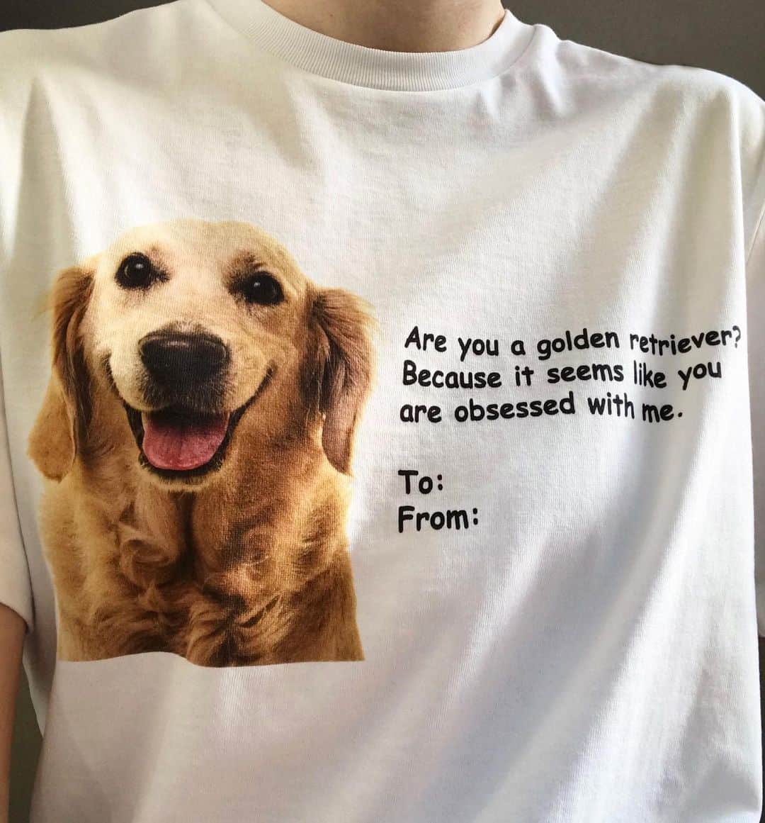 のインスタグラム：「ZEITGEIST WEEK 5 - ARE YOU A GOLDEN RETRIEVER?  From us to you, a tee to save your Valentines Day — Our zeitgeist t-shirts are available at weekdayworkshop.com, and are printed on demand. #weekdayzeitgeist」