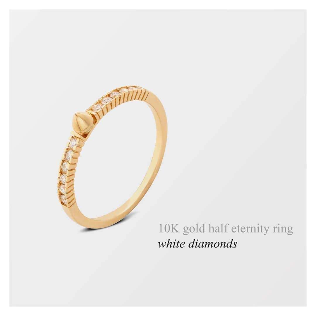 イオッセリアーニさんのインスタグラム写真 - (イオッセリアーニInstagram)「The #diamond issue! 10K gold half eternity ring with central stud, white diamonds pavé  #iosselliani #microcosmo #finejewelry #iossellianicollections」2月5日 22時16分 - iosselliani