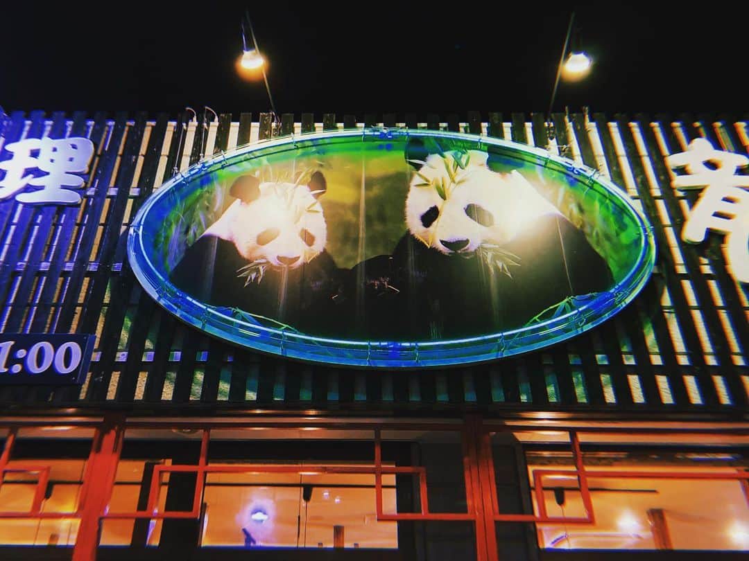 森彩乃さんのインスタグラム写真 - (森彩乃Instagram)「レコーディングのミックスチェックの合間に行った中華料理屋に光り輝くパンダ2匹🐼 (レコーディングは順調です✌︎)」2月5日 22時36分 - moriayano1119