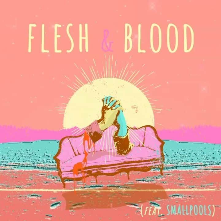 スモールプールズのインスタグラム：「‘FLESH & BLOOD’ with our friends @newdialogueband is OUT NOW! (link in bio) 🧡」