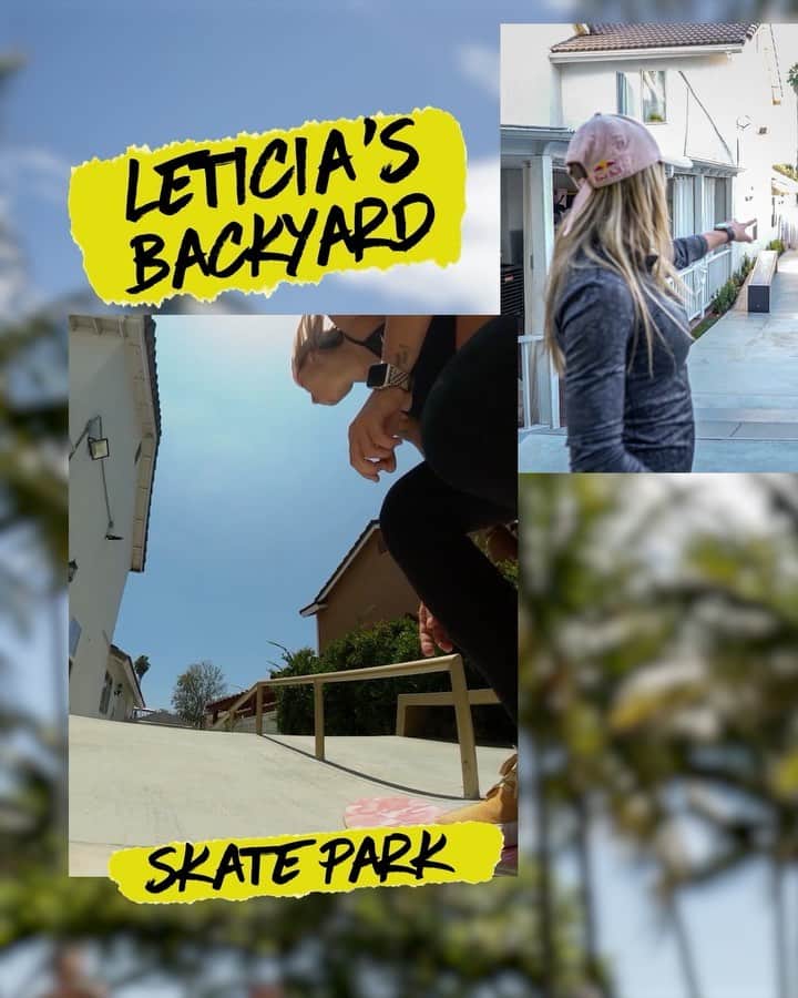 レッドブルのインスタグラム：「so @leticiabufoni's really got us all feeling jealous over a backyard now huh? 🤯😱  swipe right 👉 to reveal all the epic stuff Leticia has hidden away in her backyard from a skatepark to a Ryker motorbike 😍  #redbull #givesyouwiiings #backyards #skate #motorbike #skatepark」