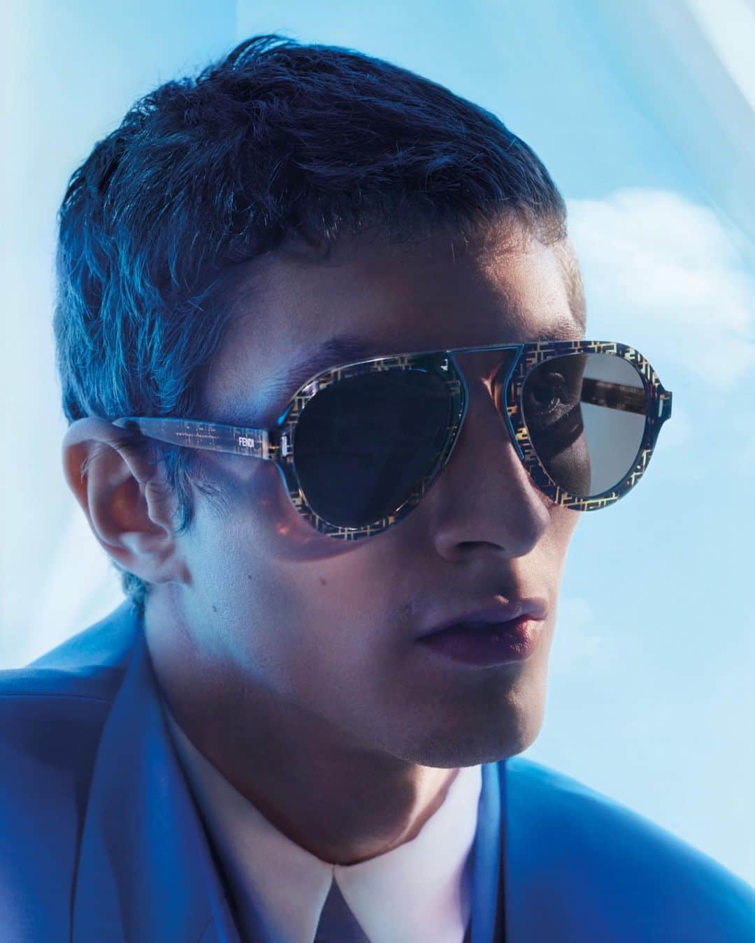 Fendiのインスタグラム：「Timeless silhouettes amplified by fresh tones and modern details. Discover the latest #FendiEyewear edit, captured in the #FendiSS21 advertising campaign.  Artistic Direction: @SilviaVenturiniFendi #SilviaVenturiniFendi Photographer: @nick_knight Models: @mariacarlaboscono, @chen_estelle, @jilla.tequila, @malaikaholmen, @henrykitcher, @chun_soot Stylist: @chaos and @ganio」