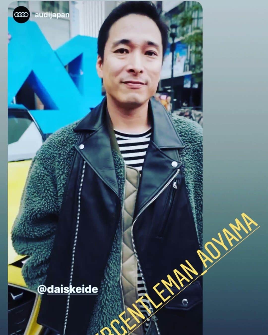井手大介のインスタグラム：「渋谷パルコでの公開放送の時に何を着ようか悩んでた時にオオスミ君に相談したら快くミスタージェントルマンの東京コレクションのルックを提供してくれたんだ。また会えると思ったのに。パイセンまたかっこいい服教えてください！」
