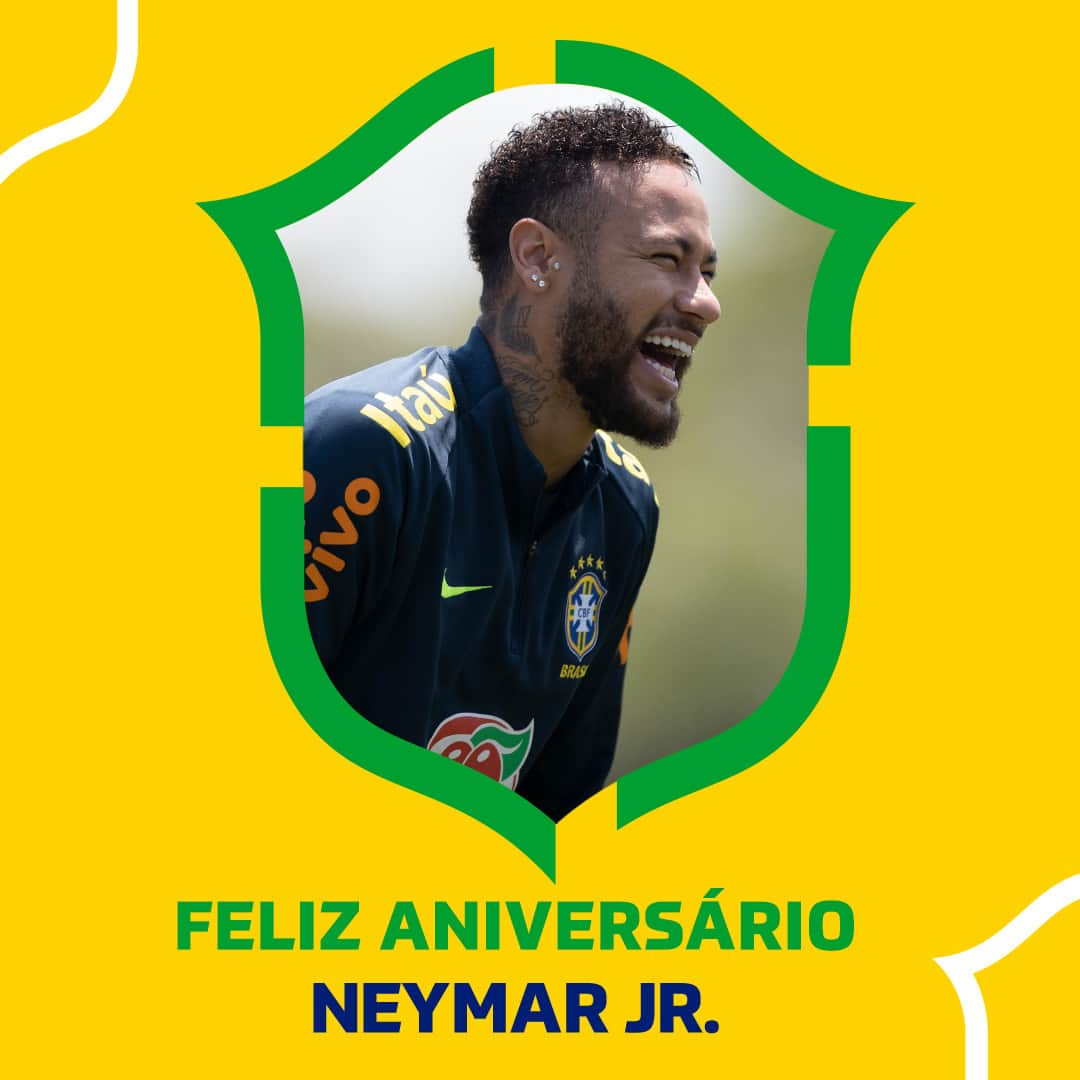 サッカー ブラジル代表チームさんのインスタグラム写真 - (サッカー ブラジル代表チームInstagram)「Hoje é dia de comemorar mais um aniversário de Neymar Jr., campeão da Copa das Confederações e ouro olímpico. Parabéns, craque! ⚽🇧🇷🎉 ⠀ Foto: @lucasfigfoto / CBF」2月6日 1時05分 - cbf_futebol