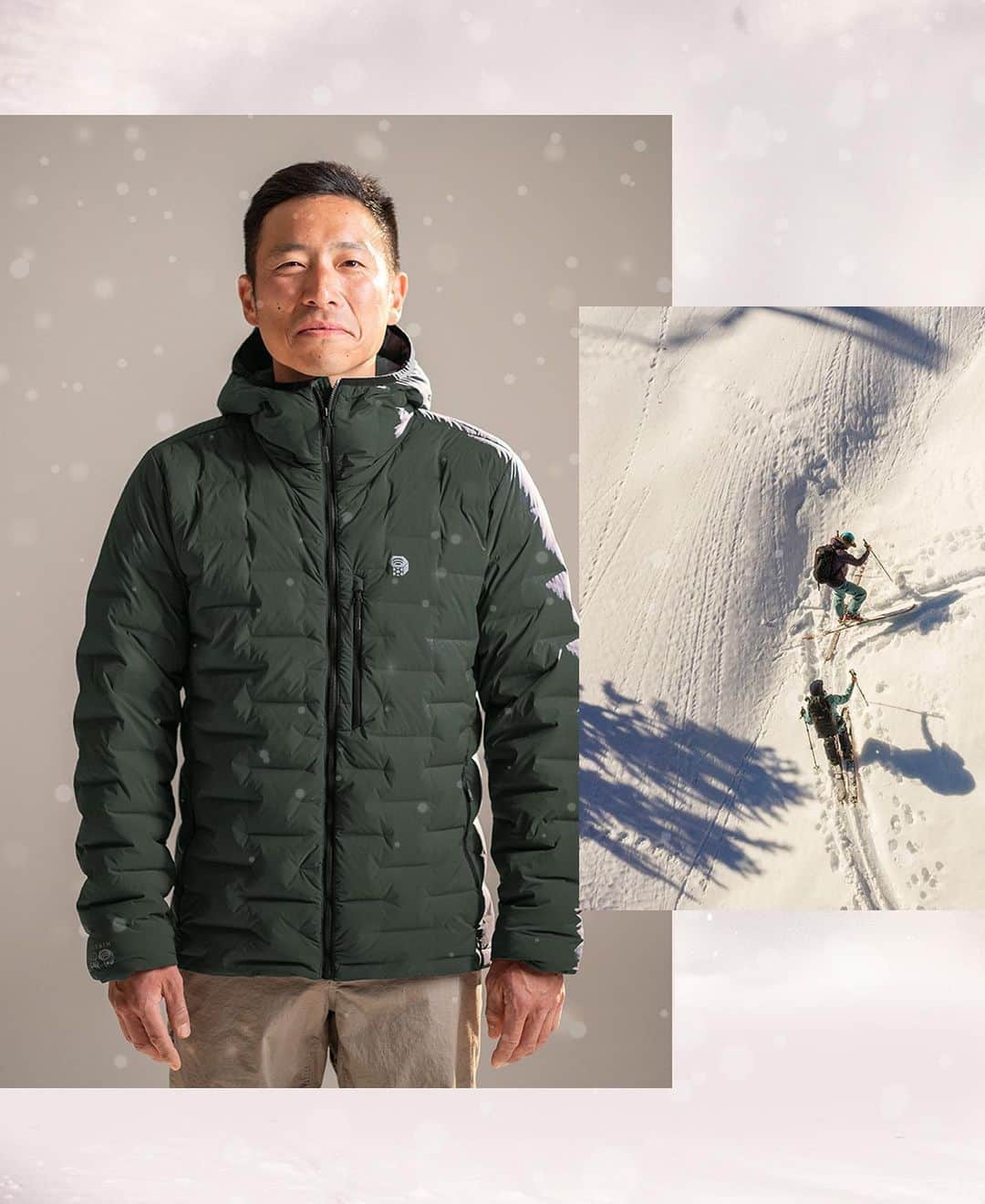 マウンテンハードウェアのインスタグラム：「Winter’s not over yet! Keep riding out the snowy season and save on past-season styles like Stretchdown. (Tap the link in our bio for 30% off select items.)」
