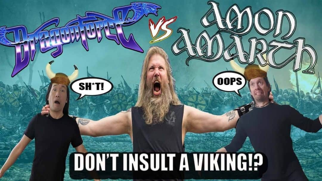 DragonForceさんのインスタグラム写真 - (DragonForceInstagram)「Video: @DragonForceHQ Write Wimpiest @amonamarth song in 10 minutes! We think we've created the ultimate viking metal song. Agree? If you don't, tell @amonjohan to come show us how to do it live on @twitch !!! 😅 Link on bio, or just go to #dragonforce youtube!  #dragonforce #hermanli #samtotman #amonamarth #vikingmetal #vikingmetalheads #deathmetal」2月6日 2時00分 - dragonforcehq