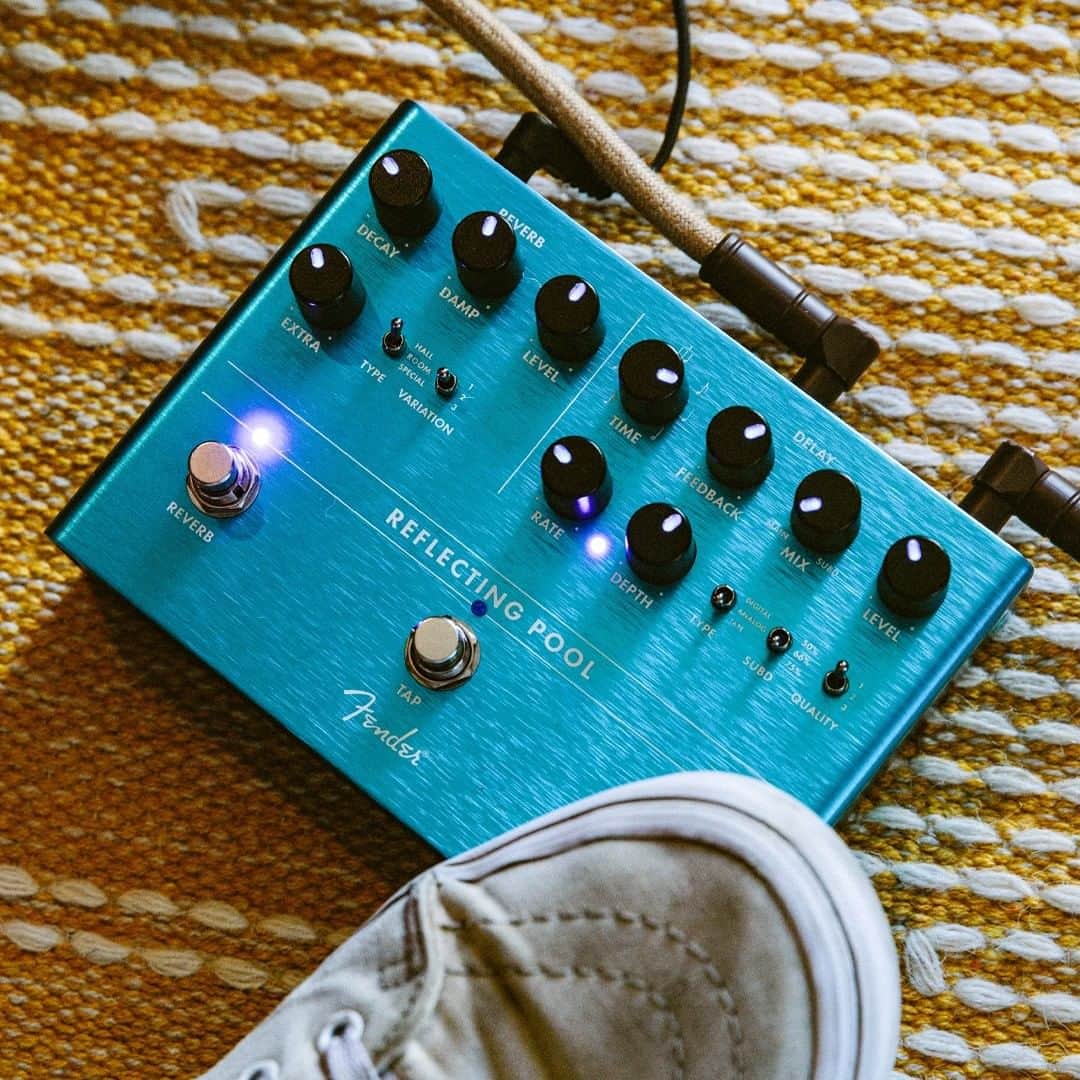 Fender Guitarさんのインスタグラム写真 - (Fender GuitarInstagram)「Recreate classic sounds… or conjure otherworldly new ones. From lush spring reverb to hypnotic waves of tremolo, the Reflecting Pool and Tre-Verb pedals put the magic of genuine Fender amp effects — and more — at your feet. Learn more via link in bio.  🎵: @stuze_cruise  🎨: @scorpiondagger」2月6日 2時01分 - fender