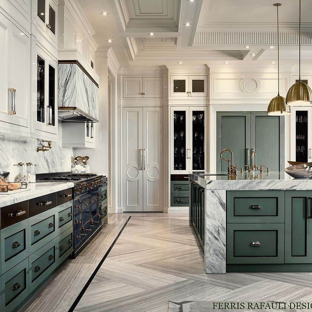 のインスタグラム：「What a beautiful kitchen! By @ferrisrafauli」