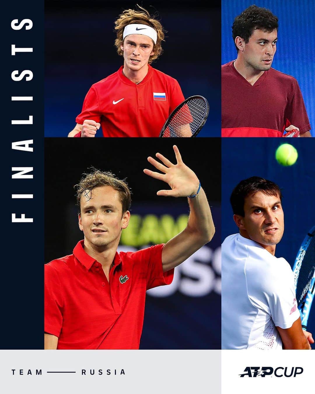 ATP World Tourさんのインスタグラム写真 - (ATP World TourInstagram)「RISE OF THE RUSSIANS 🔥 🇷🇺 #TeamRussia is heading to the @atpcup final! 💪#ATPCup」2月6日 12時48分 - atptour