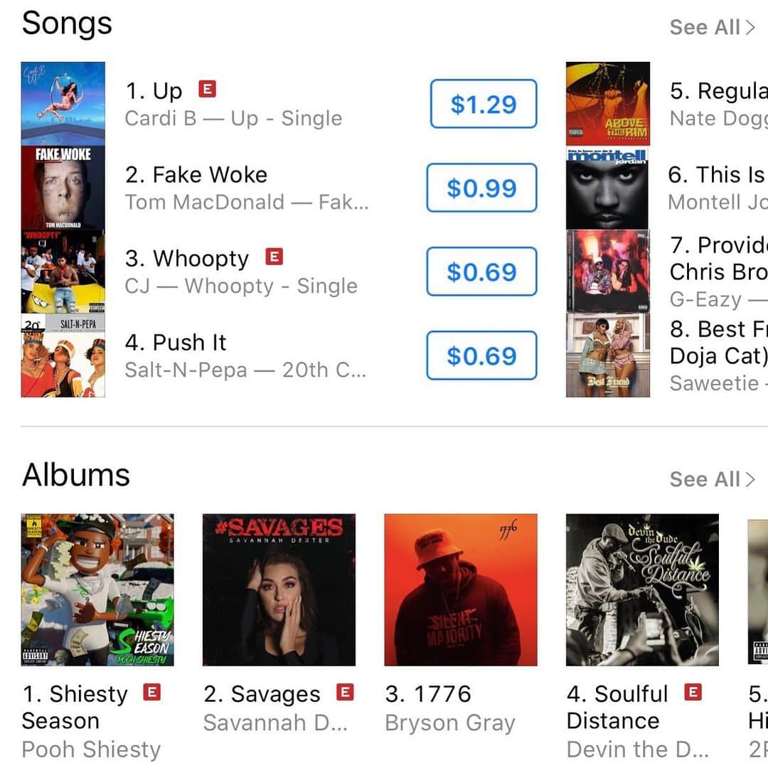 グッチ・メインのインスタグラム：「Well damn Number 1 album on ITunes 🥶 @poohshiesty #New1017」