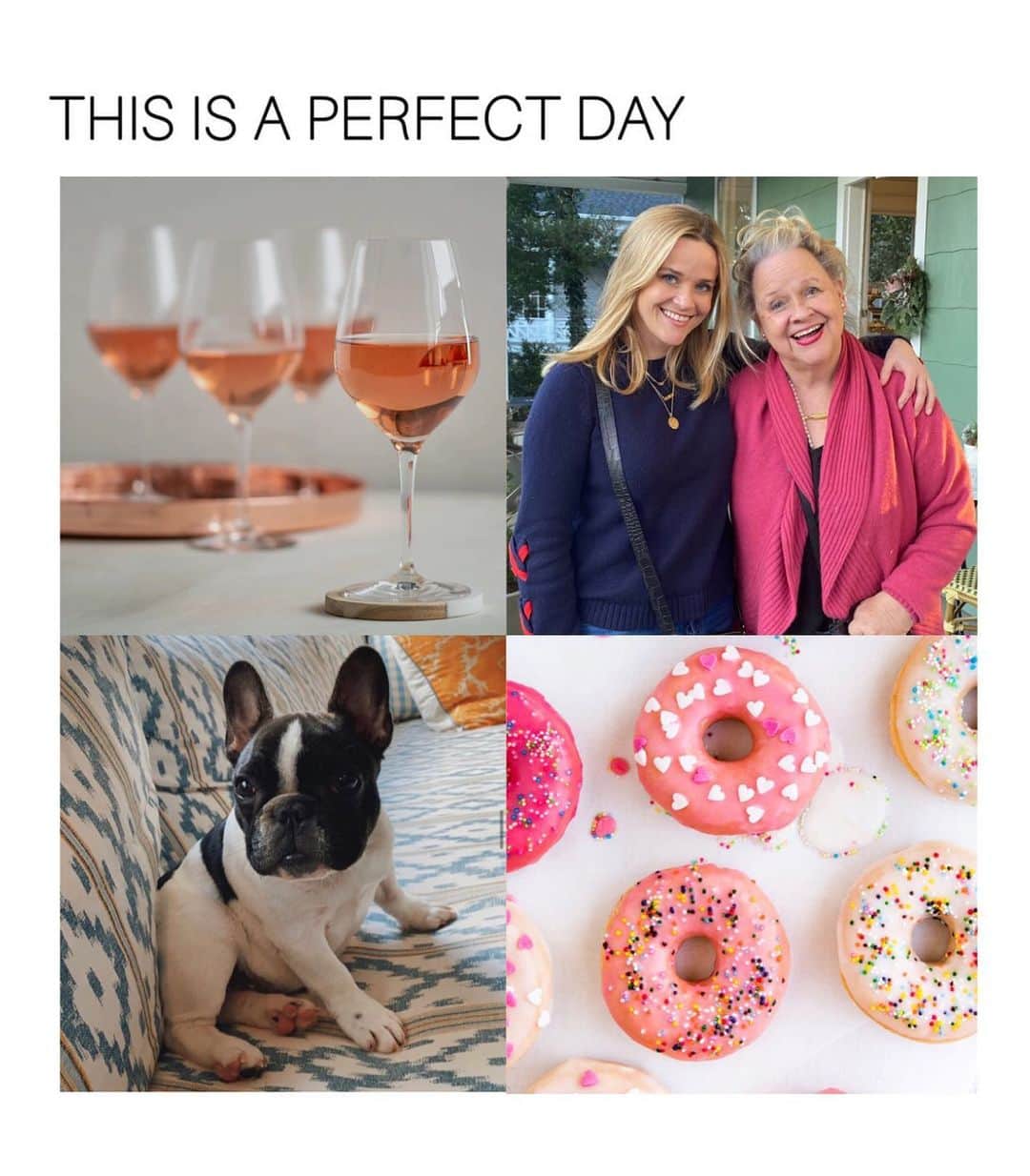 リース・ウィザースプーンのインスタグラム：「Ok.... now we’re talkin!!! #myperfectday inspired by @stevienicksnation 💕 Only thing missing is my BFF @beyonce 💁🏼‍♀️」