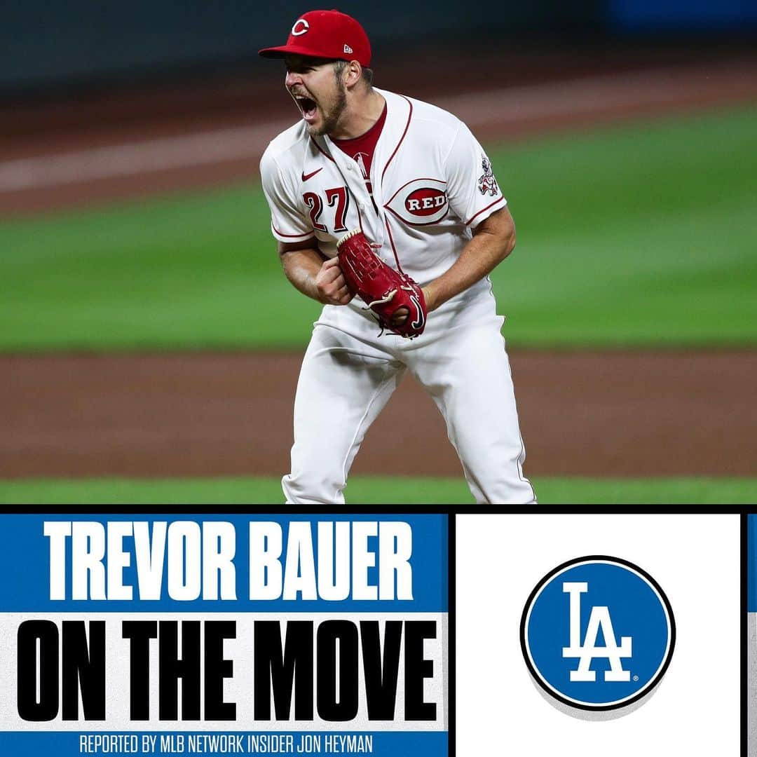 MLBさんのインスタグラム写真 - (MLBInstagram)「The Cy Young winner is reportedly going to play for the champs.  Trevor Bauer, Dodgers agree to deal, per MLB Network Insider Jon Heyman.」2月6日 4時53分 - mlb