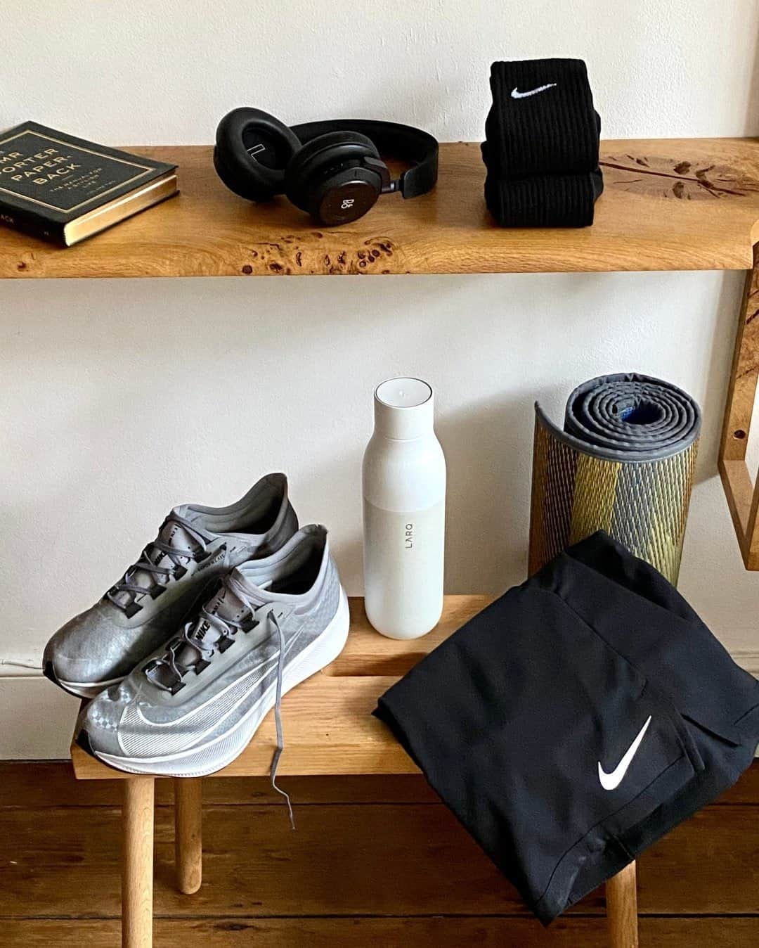 MR PORTERのインスタグラム：「Whether you’re new to the at-home workout, or your running gear just needs a refresh – you’re in luck. From ultra-light sneakers to yoga essentials, we have all your training needs sorted (motivation not included). #MRPORTERathome  📸 @odellsstudios」