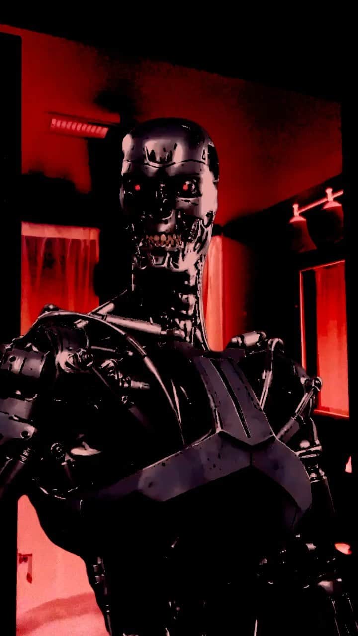 Chadd Smithのインスタグラム：「🦾🧔🏻 did I do it right?? #silhouette #robotstyle #terminator #t800 #endoskeleton」