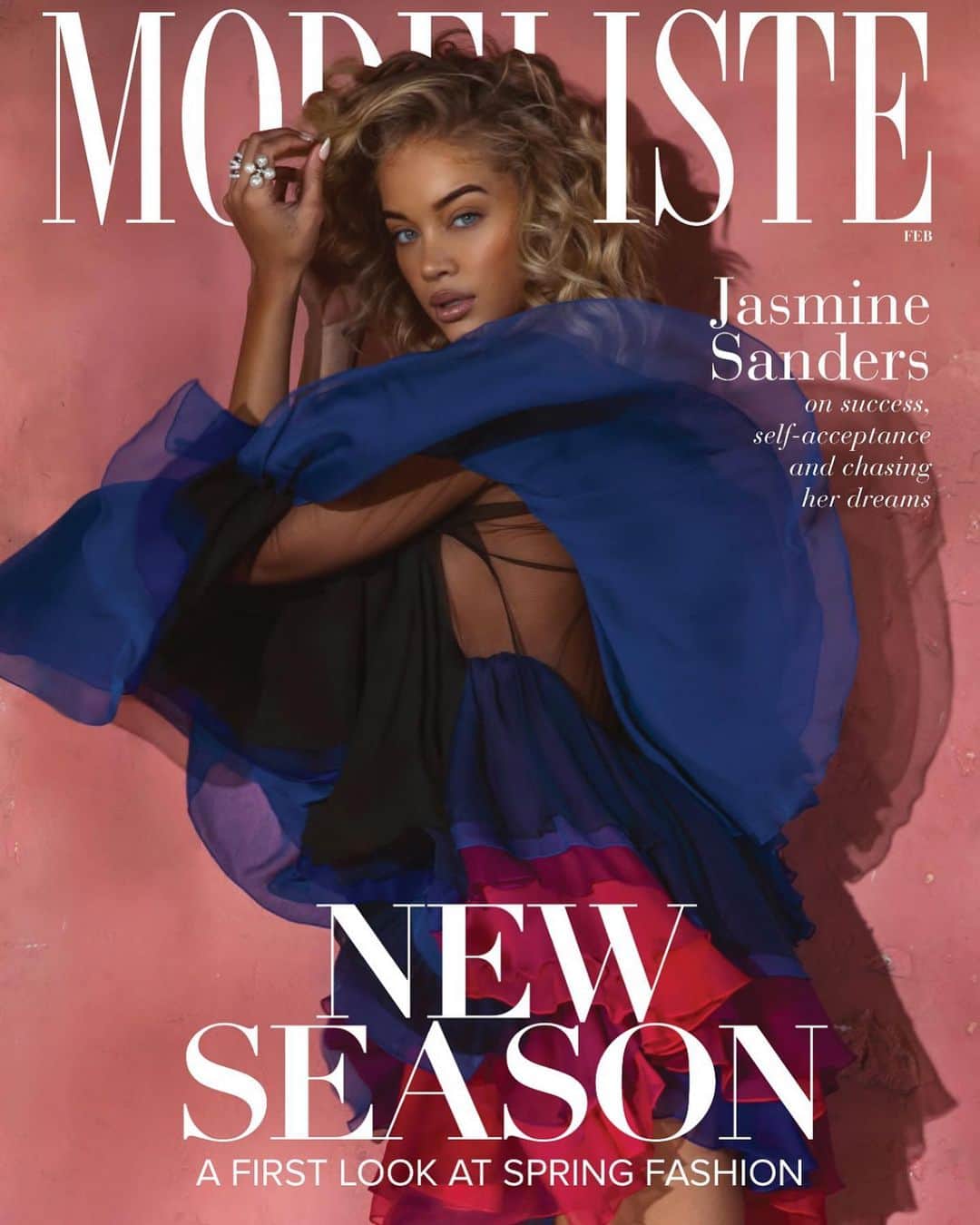 ジャスミン・サンダースのインスタグラム：「It’s COVER TIME baby!! 2021 is going to be one hell of a year! Not accepting anything less! And this definitely starts my year off with a BANG! I had the most amazing time shooting the cover of @modelistemagazine with such an incredible team! So excited to finally share it!!   Editor-in-Chief @amynmccabe  Photographer @sarahkrickphotography  Styled by @itzsaulu  Hair by @hairbyruslan  Makeup by @josecorella  Nails by @jesthemess」