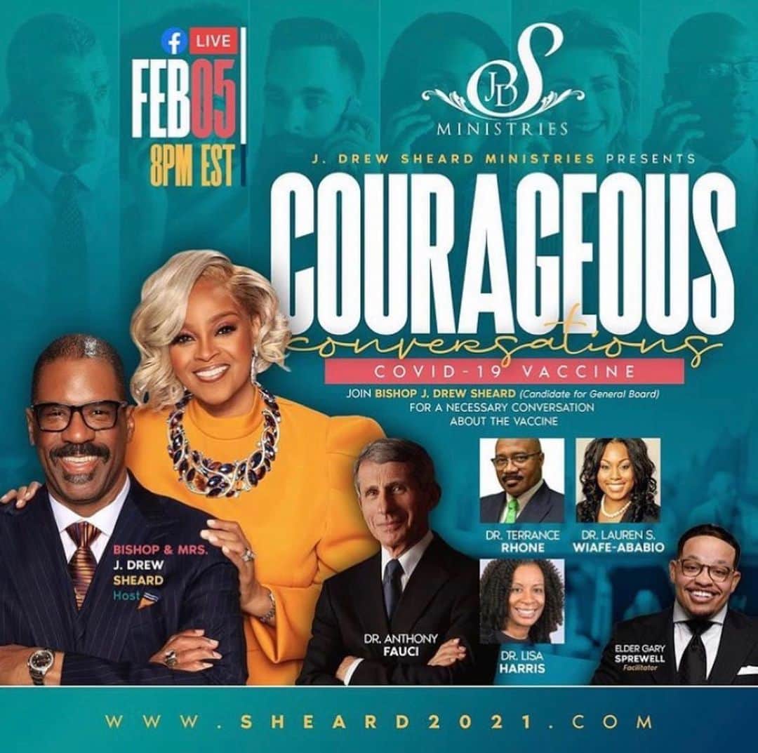 キエラ・キキ・シェアードさんのインスタグラム写真 - (キエラ・キキ・シェアードInstagram)「THIS IS BEYOND COOL! Join @bishopdrewsheard on Facebook and YouTube for the courageous convo! Don’t miss it!」2月6日 8時11分 - kierrasheard