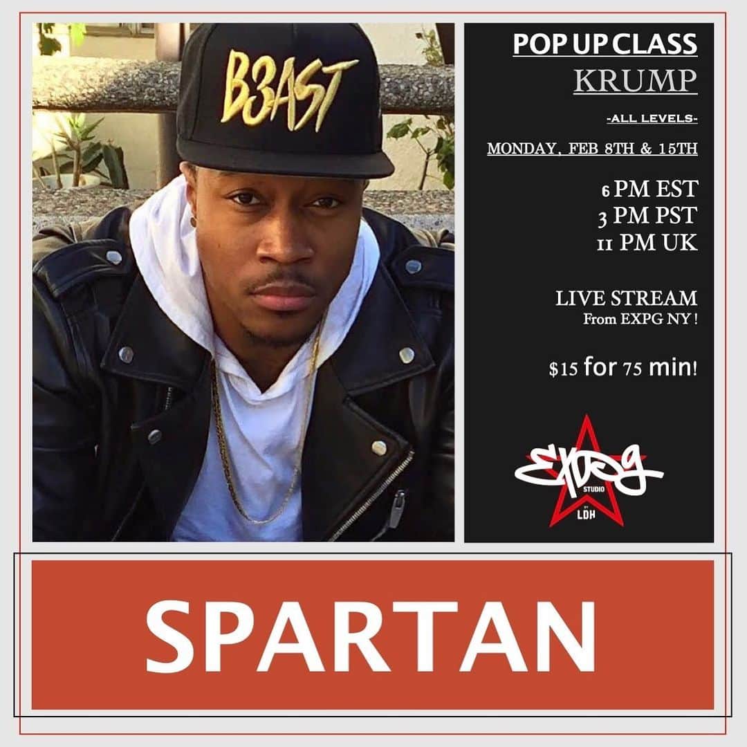 EXILE PROFESSIONAL GYMのインスタグラム：「SAVE THE DATES !!!! Monday , February 8th and 15th!  6 pm EST  The one and only @spartanofficialbuck in da building!!!!😍😍🔥🔥🔥🔥🔥🔥🔥🔥🔥🔥🔥 You won’t want to miss his class!! 😍😍😍😍 . 😍😍😍😍😍😍😍😍😍😍  . . 😍😍😍😍👏🏽👏🏽👏🏽👏🏽👏🏽👏🏽 . Registration is open !!! . How to book🎟 ➡️Sign in through MindBody (as usual) ➡️15 minutes prior to class, we will email you the private link to log into Zoom, so be sure to check your email! ➡️Classes will start on time, so make sure you pre register, have good wifi and plenty of space to safely dance! . . Zoom Tips🔥 📱If you plan to use your phone, download the Zoom app for the best experience. 🤫Please use the “mute” button when you are not speaking to prevent feedback. 💃You do not have to join displaying your video or audio, but we do encourage it so teachers can offer personalized feedback and adjustments. . 🔥🔥🔥🔥🔥🔥🔥🔥🔥 . #expgny #onlineclasses #newyork #dancestudio #danceclasses #dancers #newyork #onlinedanceclasses」