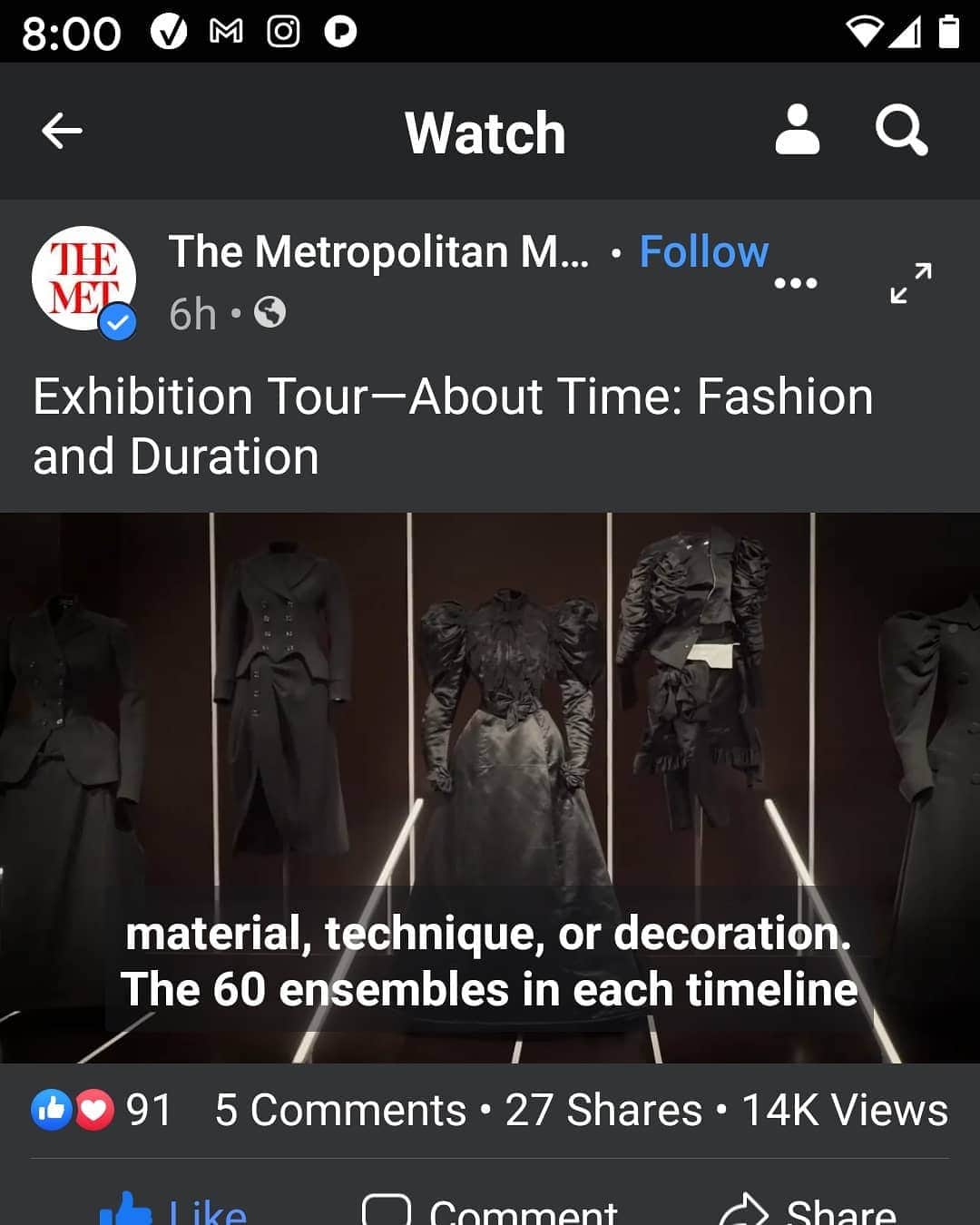 セサラーニのインスタグラム：「#1 Metropolitan Museum of Art, Exhibition tour About Time: Fashion and Duration. listening and viewing remotely. Salvatore j Cesarani」